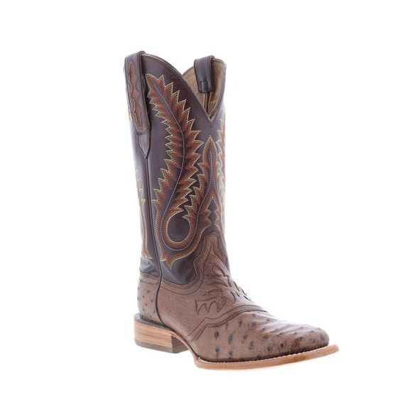 Durango Mens Premium Exotic Full Quill Ostrich Brown Boots (NWT) - Picture 2 of 7